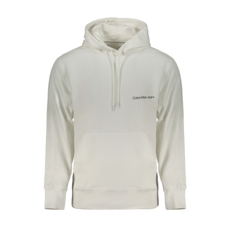 CALVIN KLEIN FELPA SENZA ZIP UOMO BIANCO