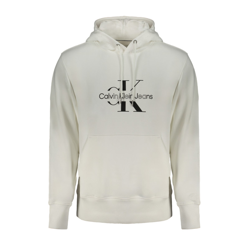 CALVIN KLEIN MEN&39S WHITE ZIPLESS SWEATSHIRT