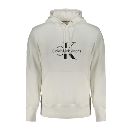 CALVIN KLEIN MEN&39S WHITE ZIPLESS SWEATSHIRT