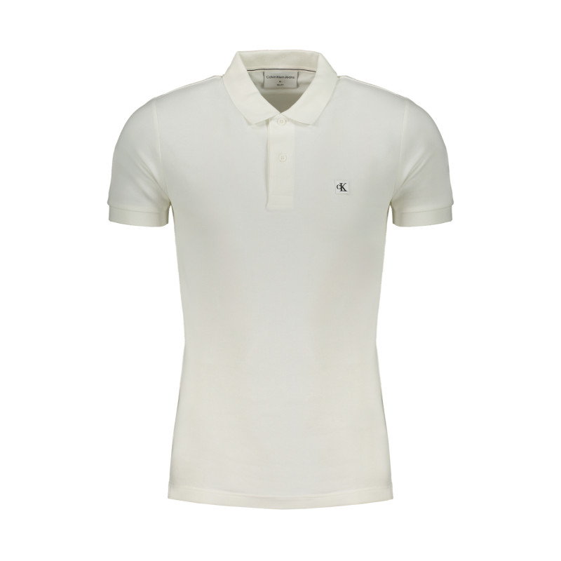 CALVIN KLEIN MEN&39S WHITE SHORT SLEEVED POLO SHIRT