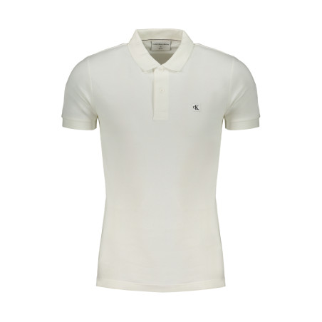 CALVIN KLEIN MEN&39S WHITE SHORT SLEEVED POLO SHIRT