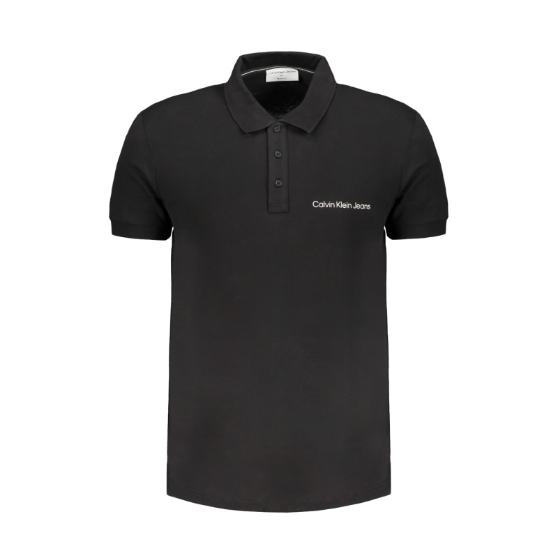 CALVIN KLEIN MEN&39S BLACK SHORT SLEEVED POLO SHIRT