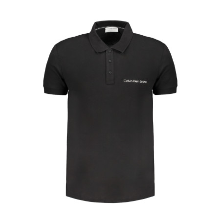 CALVIN KLEIN MEN&39S BLACK SHORT SLEEVED POLO SHIRT