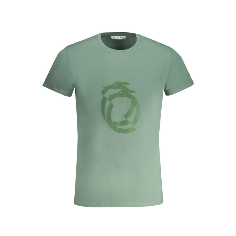 TRUSSARDI GREEN MEN&39S SHORT SLEEVED T-SHIRT