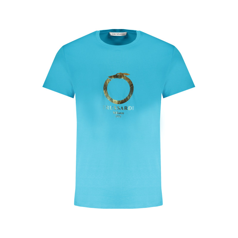 TRUSSARDI T-SHIRT MANICHE CORTE UOMO AZZURRO