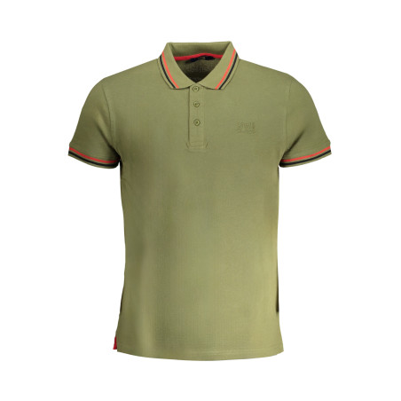 CAVALLI CLASS MEN&39S GREEN SHORT SLEEVED POLO SHIRT