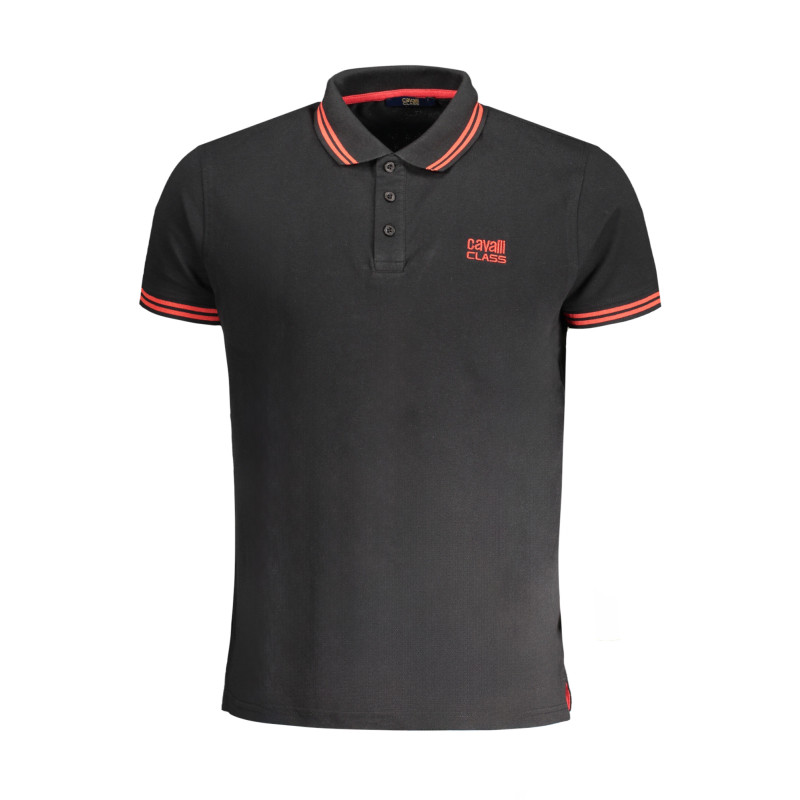 CAVALLI CLASS MEN&39S SHORT SLEEVED POLO SHIRT BLACK