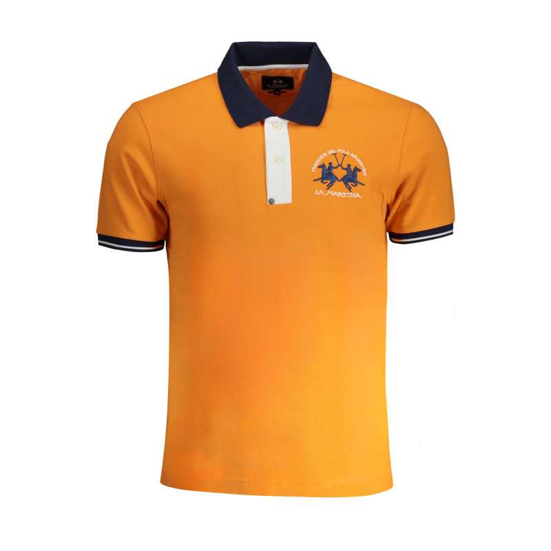 LA MARTINA MEN&39S ORANGE SHORT SLEEVED POLO SHIRT