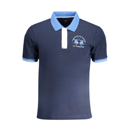 LA MARTINA MEN&39S BLUE SHORT SLEEVED POLO SHIRT