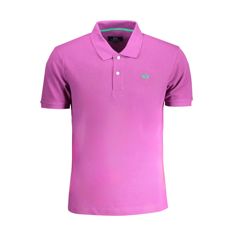 LA MARTINA PURPLE MEN&39S SHORT SLEEVED POLO SHIRT