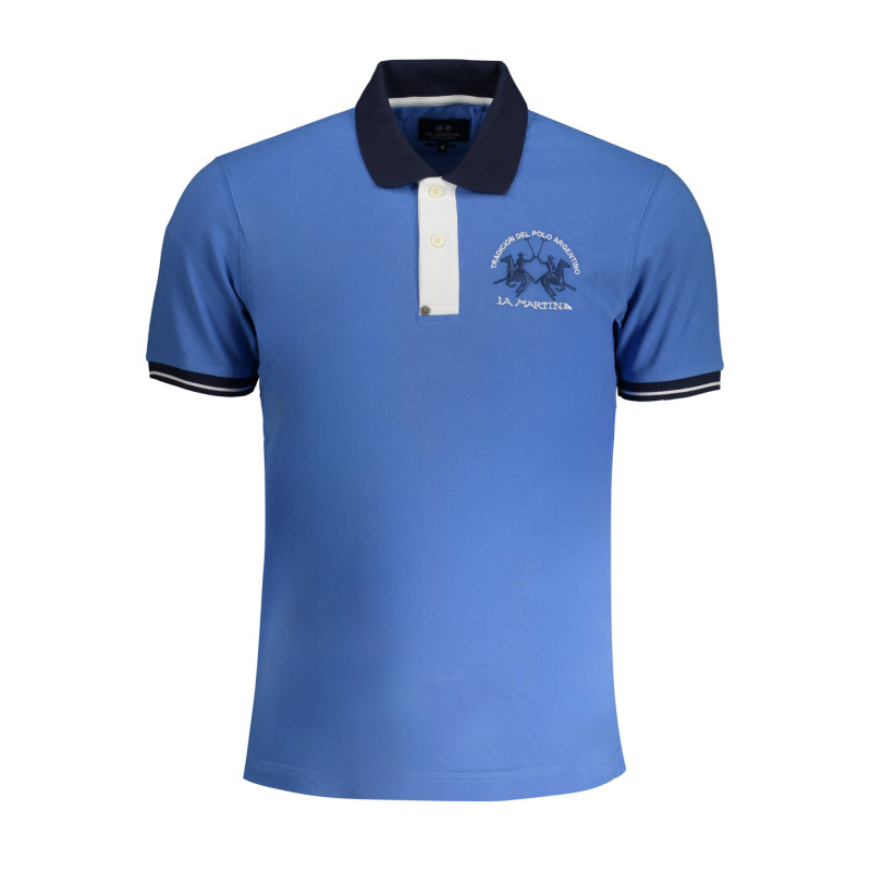 LA MARTINA MEN&39S BLUE SHORT SLEEVED POLO SHIRT