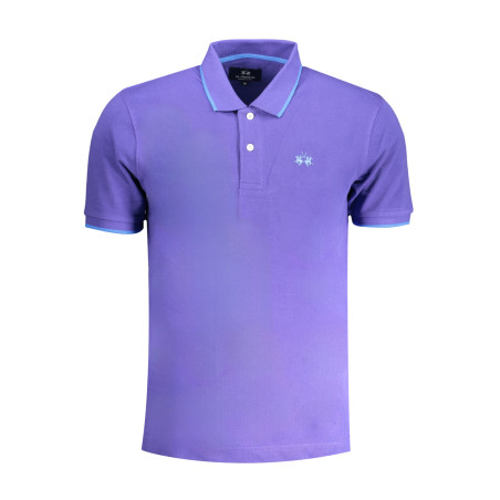 LA MARTINA PURPLE MEN&39S SHORT SLEEVED POLO SHIRT