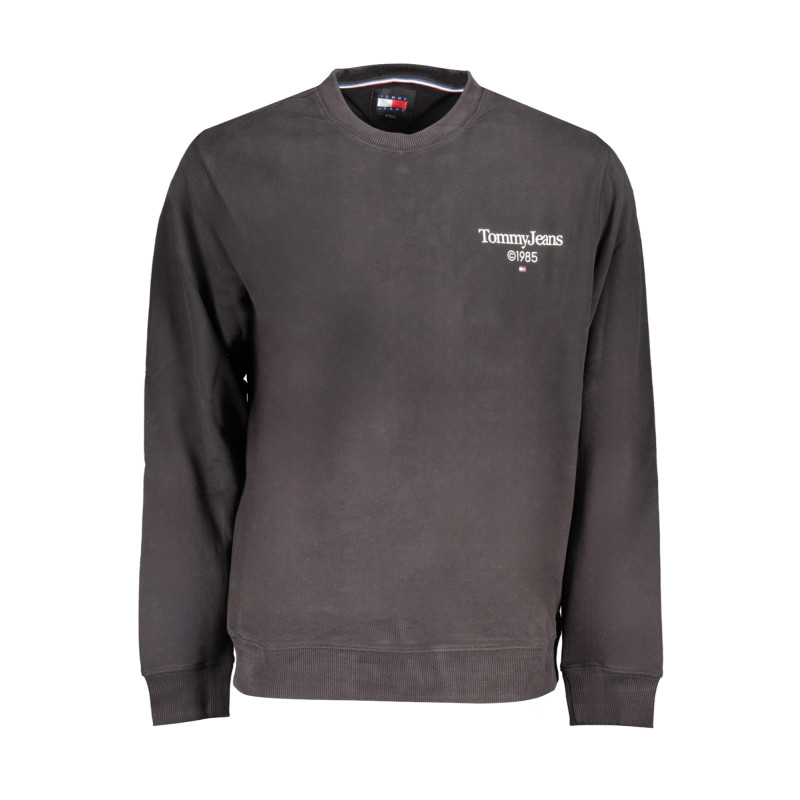 TOMMY HILFIGER MEN&39S BLACK ZIPLESS SWEATSHIRT