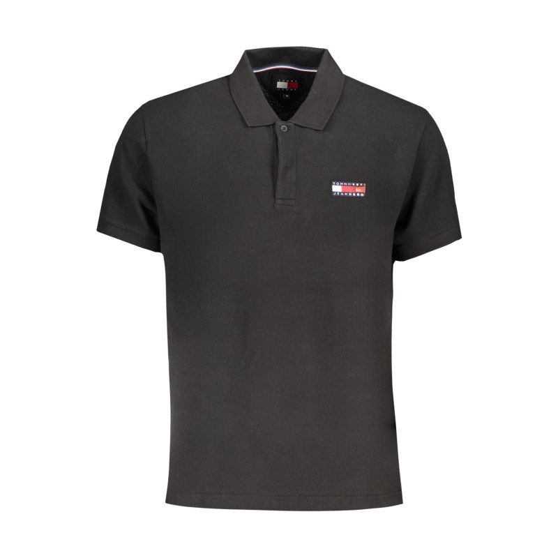 TOMMY HILFIGER MEN&39S BLACK SHORT SLEEVE POLO SHIRT