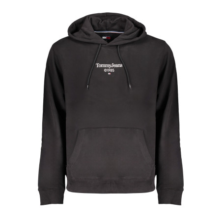 TOMMY HILFIGER MEN&39S BLACK ZIPLESS SWEATSHIRT