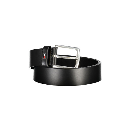 TOMMY HILFIGER MEN&39S BLACK LEATHER BELT