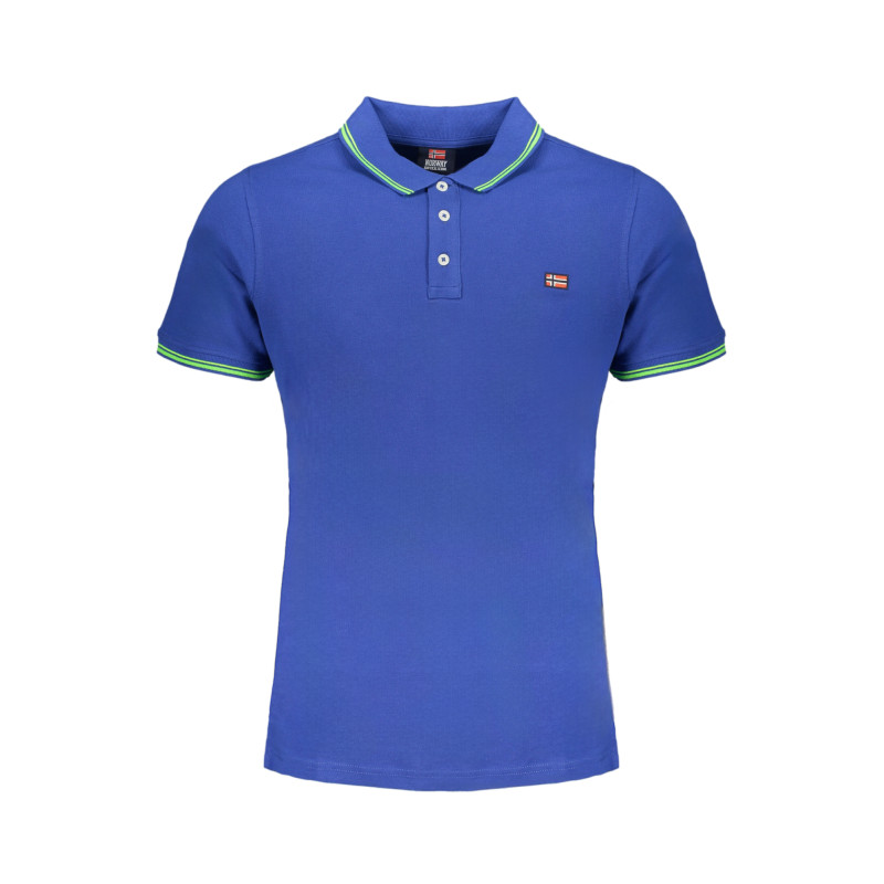 NORWAY 1963 MEN&39S BLUE SHORT SLEEVE POLO SHIRT