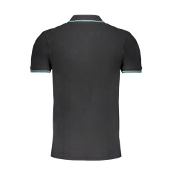 GIAN MARCO VENTURI MEN&39S BLACK SHORT SLEEVED POLO SHIRT