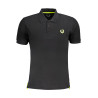 GIAN MARCO VENTURI MEN&39S BLACK SHORT SLEEVED POLO SHIRT