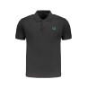 GIAN MARCO VENTURI MEN&39S BLACK SHORT SLEEVED POLO SHIRT