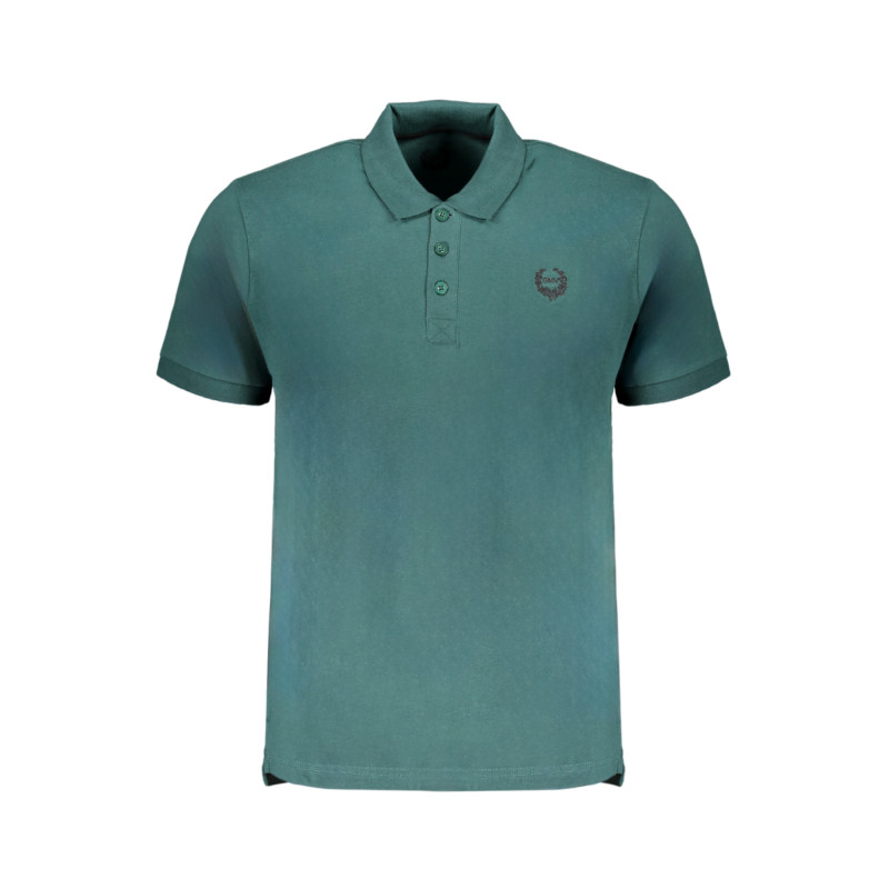 GIAN MARCO VENTURI GREEN MEN&39S SHORT SLEEVED POLO SHIRT