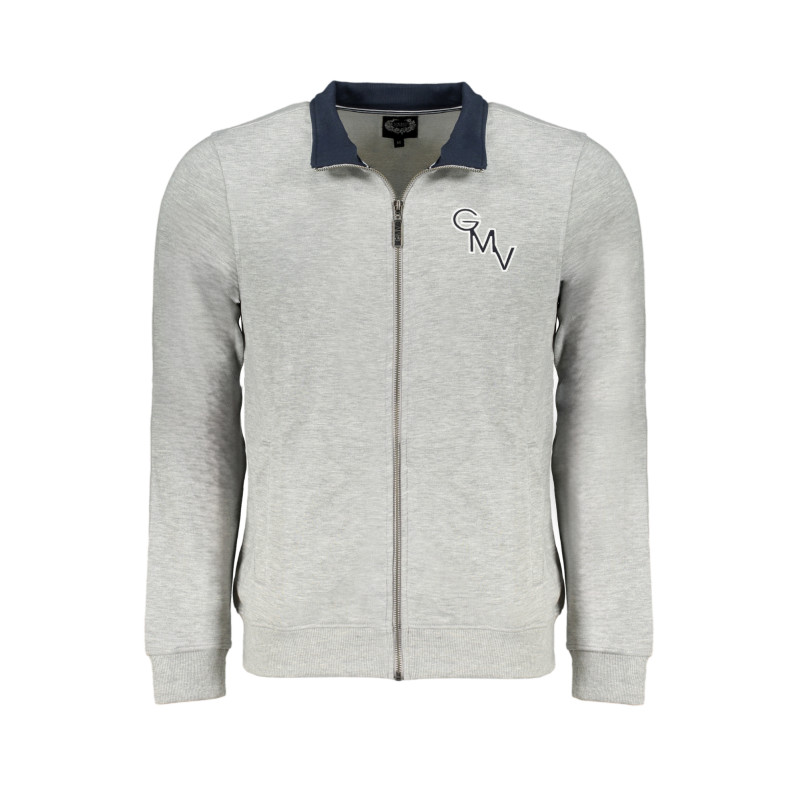 GIAN MARCO VENTURI MEN&39S GRAY ZIP SWEATSHIRT