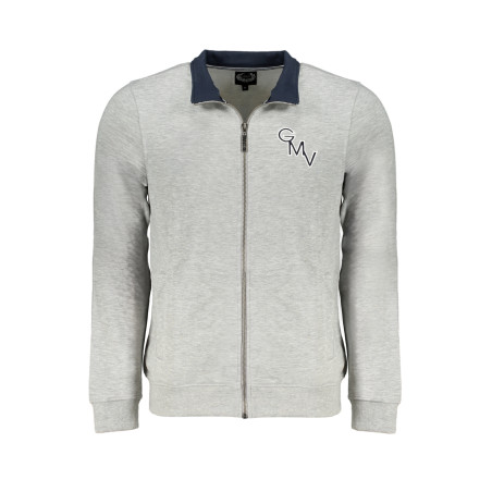 GIAN MARCO VENTURI MEN&39S GRAY ZIP SWEATSHIRT