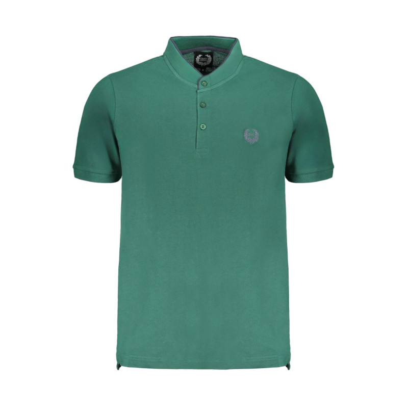 GIAN MARCO VENTURI GREEN MEN&39S SHORT SLEEVED POLO SHIRT