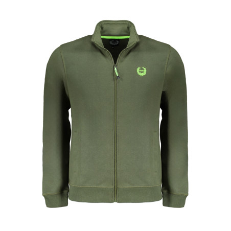 GIAN MARCO VENTURI MEN&39S GREEN ZIP SWEATSHIRT