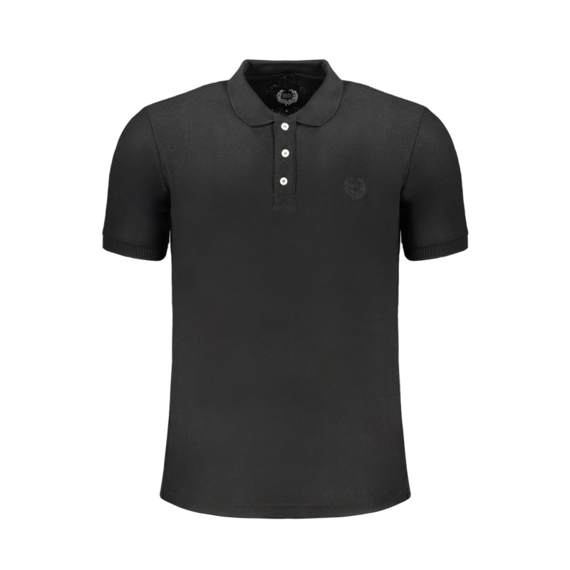 GIAN MARCO VENTURI MEN&39S BLACK SHORT SLEEVED POLO SHIRT