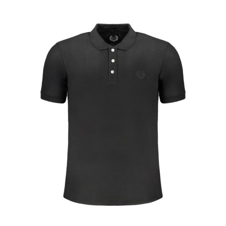 GIAN MARCO VENTURI MEN&39S BLACK SHORT SLEEVED POLO SHIRT