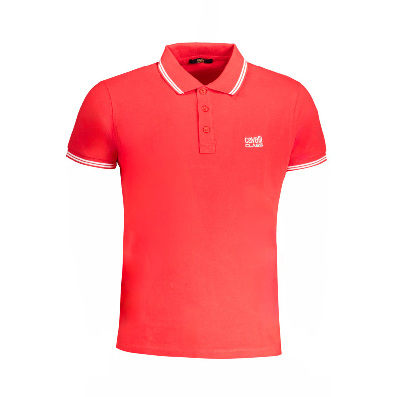 CAVALLI CLASS MEN&39S SHORT SLEEVED POLO SHIRT RED