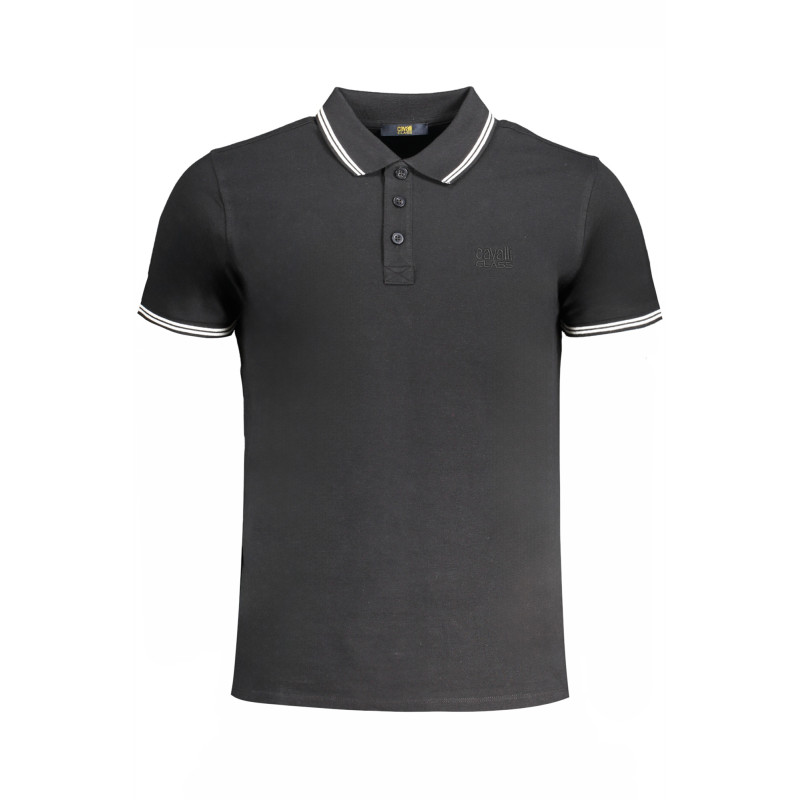 CAVALLI CLASS MEN&39S SHORT SLEEVED POLO SHIRT BLACK