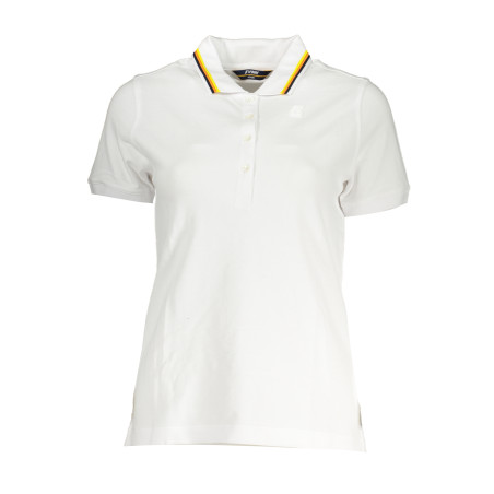 K-WAY POLO MANICHE CORTE DONNA BIANCO