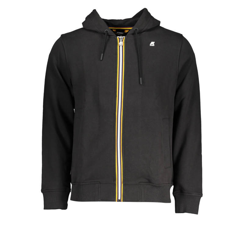 K-WAY MEN&39S BLACK ZIP SWEATSHIRT