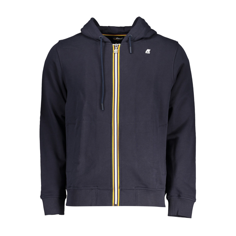 K-WAY MEN&39S BLUE ZIP SWEATSHIRT