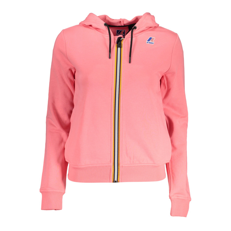 K-WAY FELPA CON ZIP DONNA ROSA