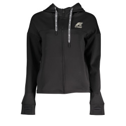 K-WAY FELPA CON ZIP DONNA NERO