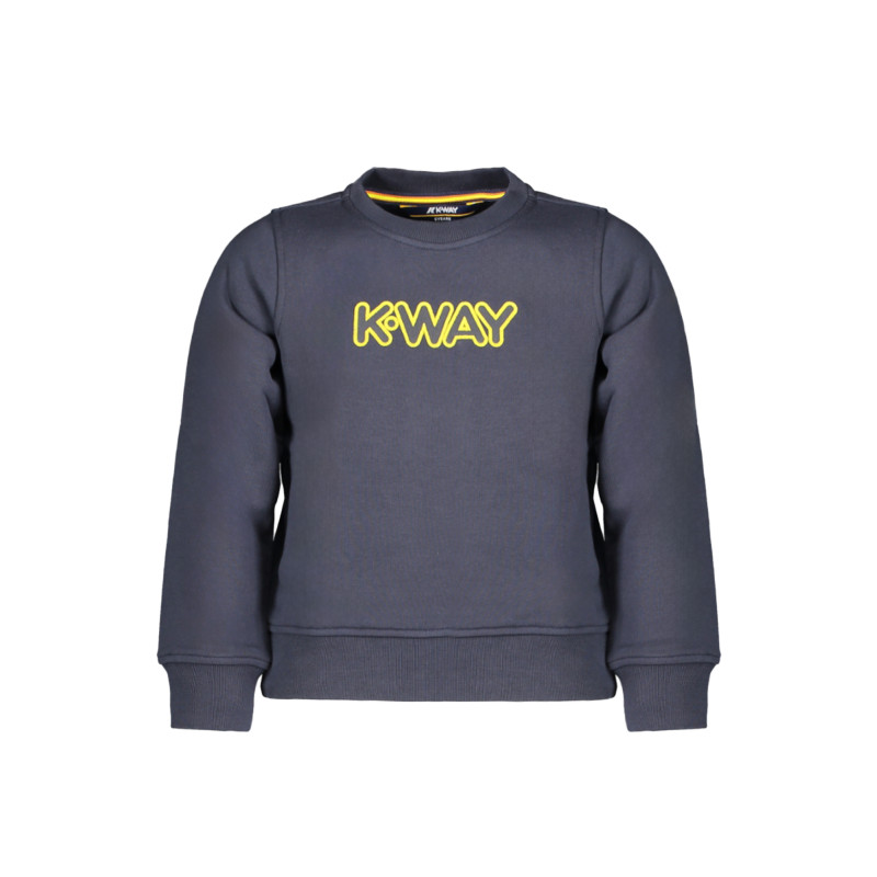 K-WAY FELPA SENZA ZIP BAMBINO BLU