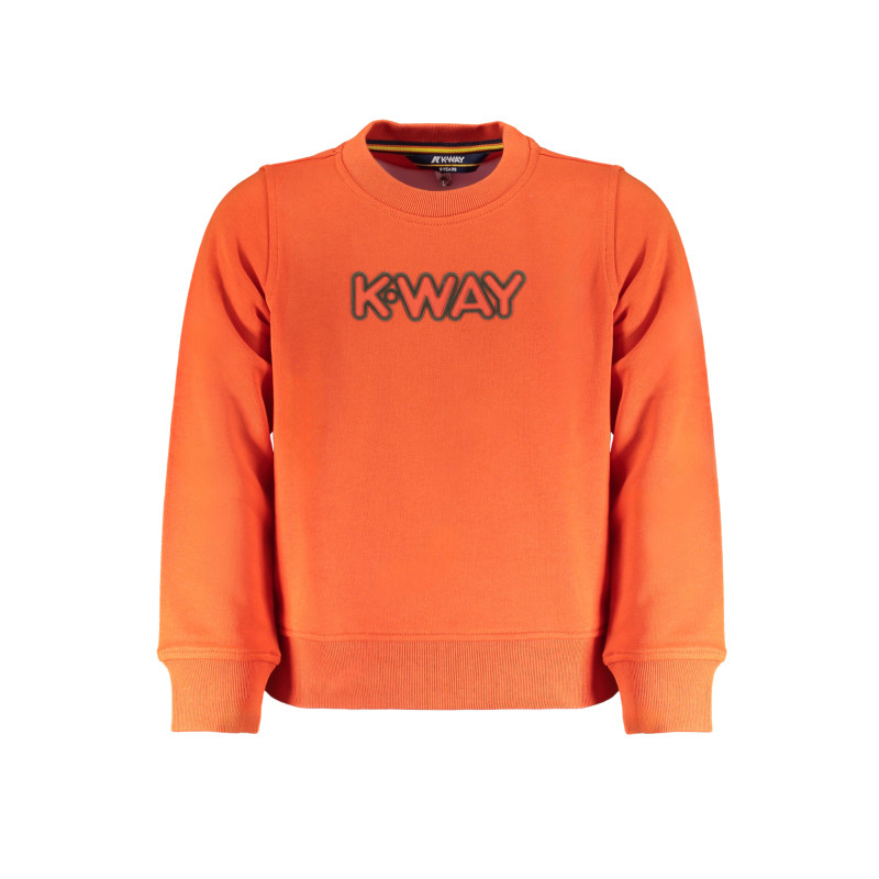 K-WAY ORANGE ZIPLESS SWEATSHIRT FOR CHILDREN