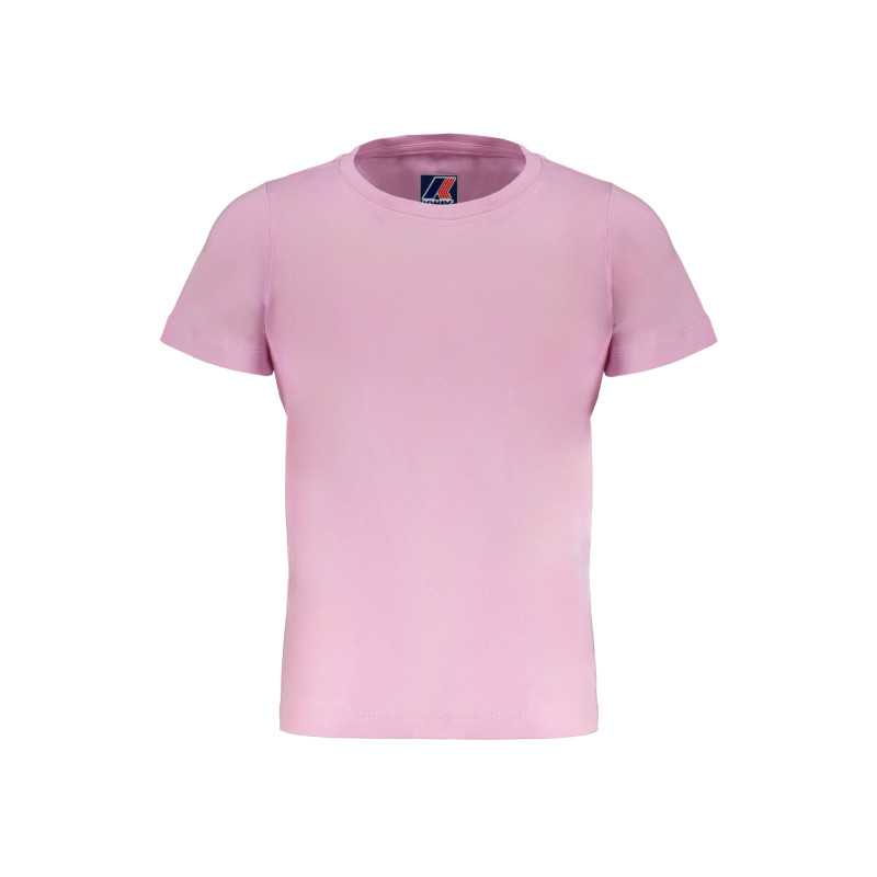 K-WAY T-SHIRT MANICHE CORTE BAMBINA ROSA