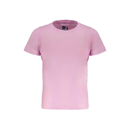 K-WAY T-SHIRT MANICHE CORTE BAMBINA ROSA