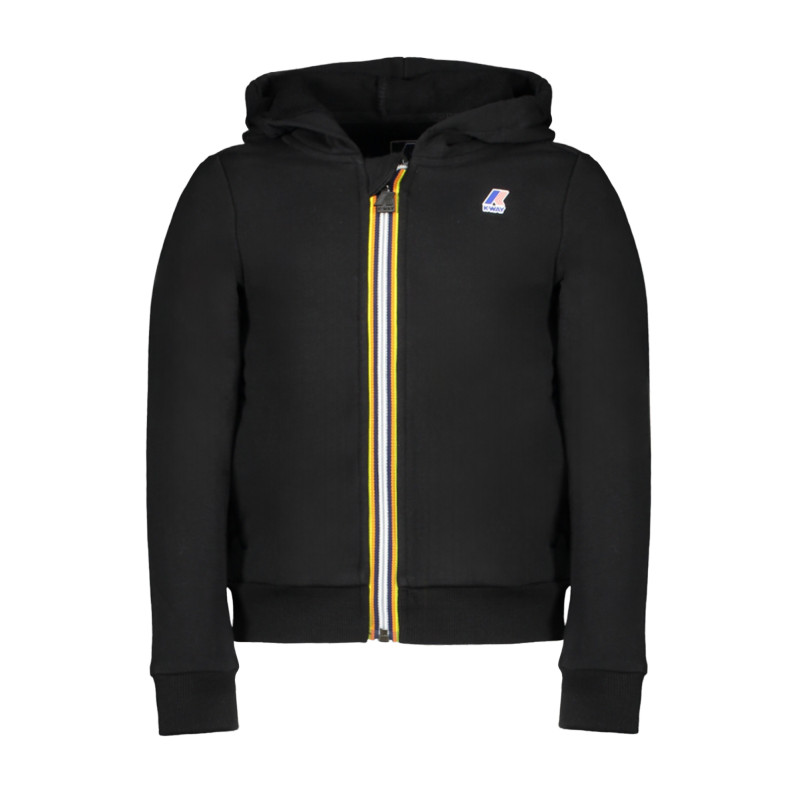 K-WAY FELPA CON ZIP BAMBINO NERO