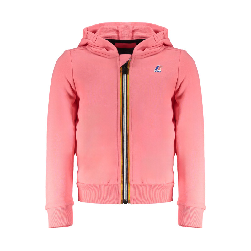 K-WAY PINK ZIP SWEATSHIRT FOR GIRLS