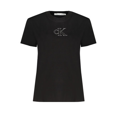 CALVIN KLEIN T-SHIRT MANICHE CORTE DONNA NERO