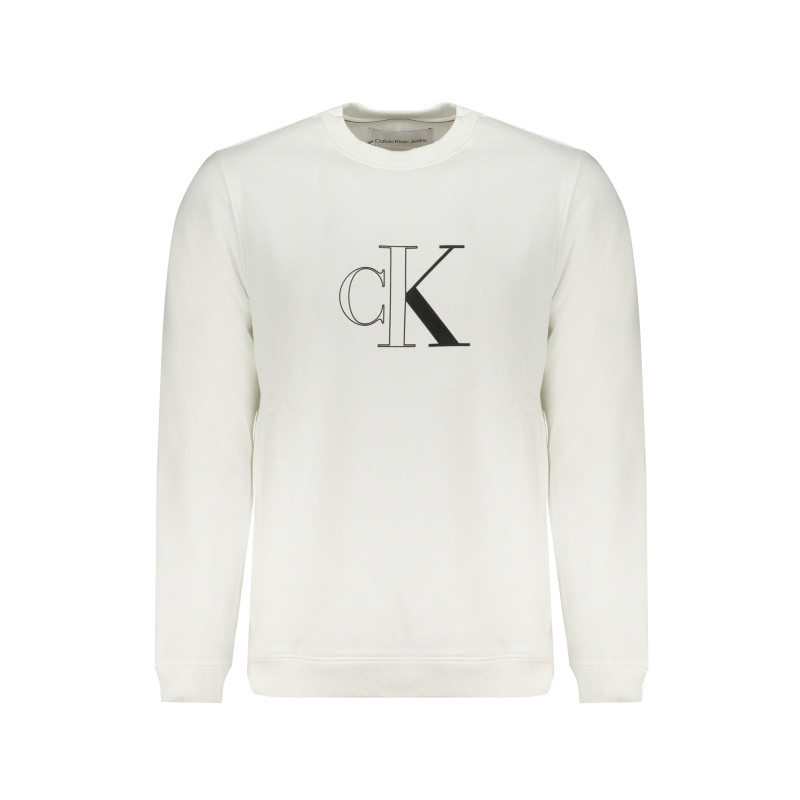 CALVIN KLEIN MEN&39S WHITE ZIPLESS SWEATSHIRT