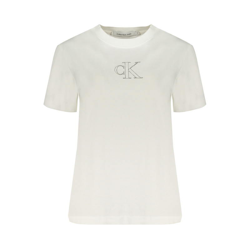 CALVIN KLEIN T-SHIRT MANICHE CORTE DONNA BIANCO