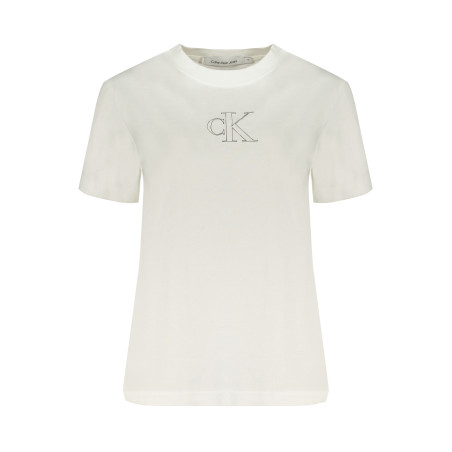 CALVIN KLEIN T-SHIRT MANICHE CORTE DONNA BIANCO