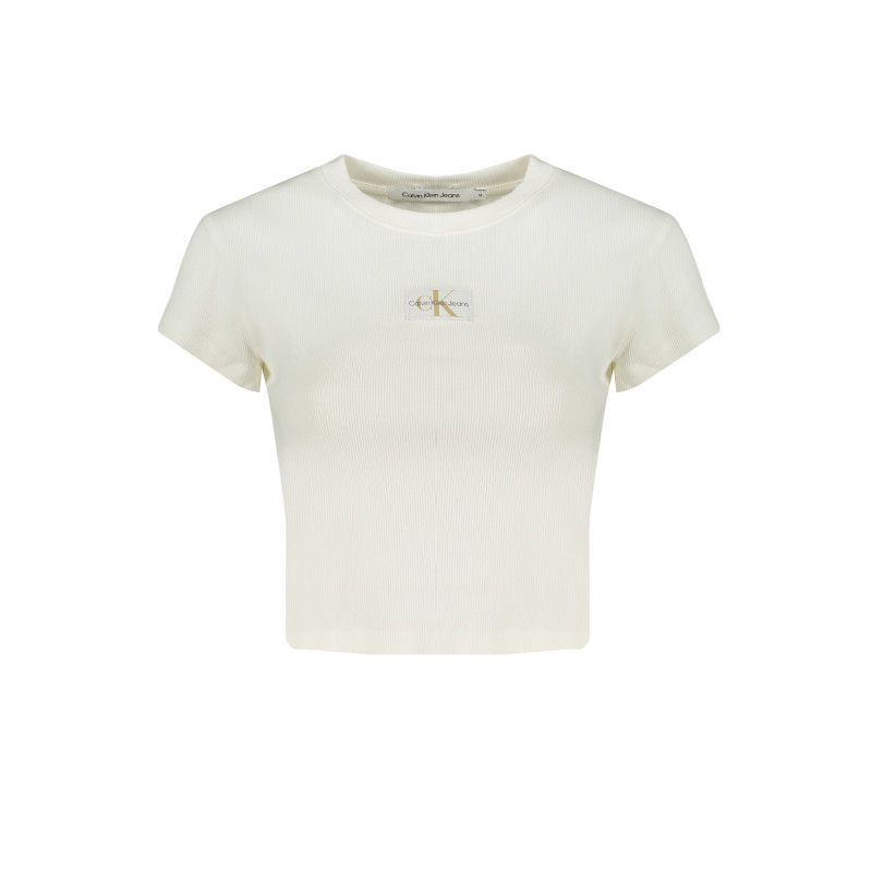 CALVIN KLEIN T-SHIRT MANICHE CORTE DONNA BIANCO