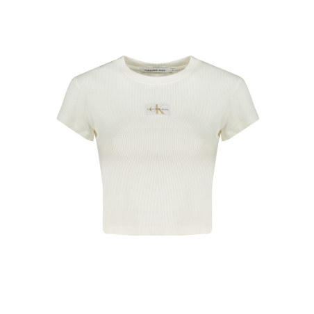 CALVIN KLEIN T-SHIRT MANICHE CORTE DONNA BIANCO